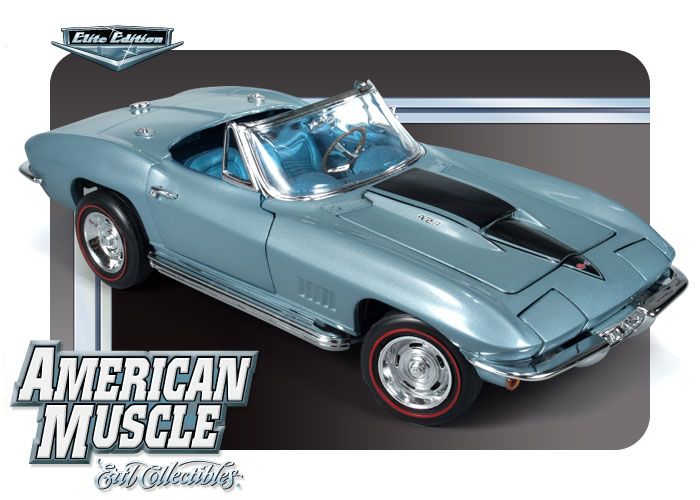   AMM952 118 1967 CHEVROLET CORVETTE L88 ELKHART BLUE DIECAST MODEL CAR