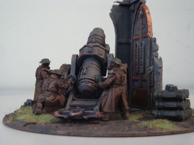 Krieg team with Heavy Mortar Scene very nicely painted. This was made 