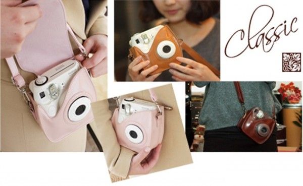   cover for Fuji Instax Mini Polaroid Camera Mini 7s brown pink  