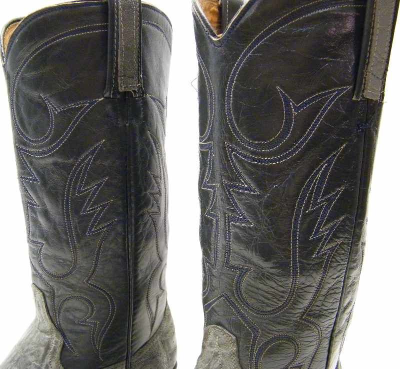 MEN BRAHMA GREY ELEPHANT COWBOY WESTERN BOOTS SZ 8D 8 D  