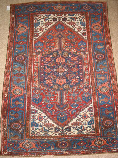 c1920 Antique Kurdish Malayer Persian Rug B 7776  