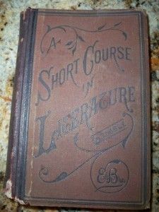 Short Course In Literature 1883 Trimble E & Brother 1  