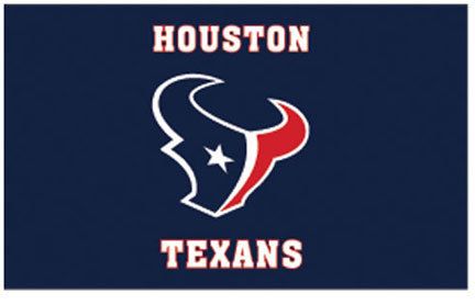 Houston Texans Flag 3 ft x 5 ft NFL bullhead  