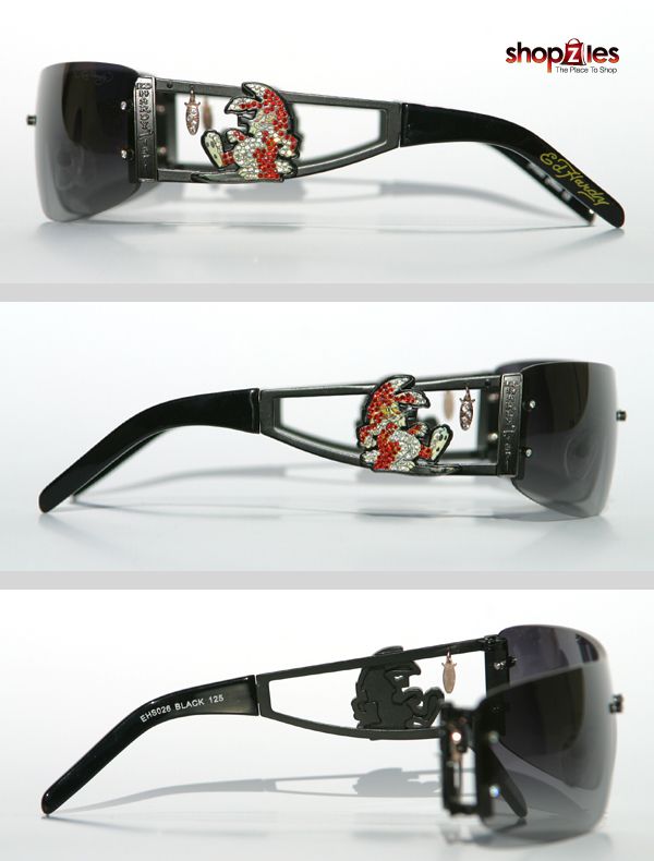 ED HARDY SUNGLASS WOMEN Auth. Rabbit with Carot   EHS 026 Black  