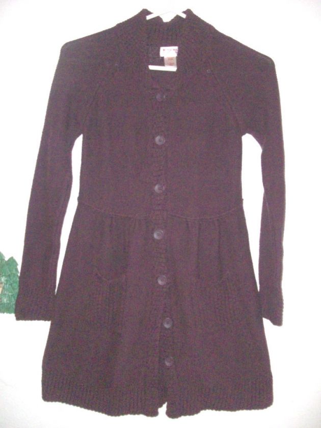   DARK PLUM PURPLE KNIT DRESS MOSSIMO winter wear SCHOOL nice mom  