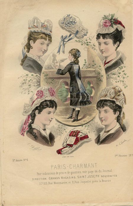 ORIGINAL PARIS CHARMANT PRINTS 1879 L24  