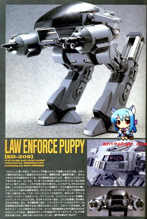 Robocop , ED 209 LAW ENFORCE PUPPY ROBOT 1/12 Vinyl Model Kit