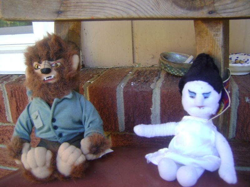 Universal Studios WOLFMAN and bride of frankenstein STUFFINS  