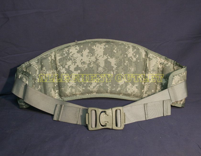 US ARMY MOLLE II DIGITAL ACU CAMO MOLDED WAIST BELT VG  