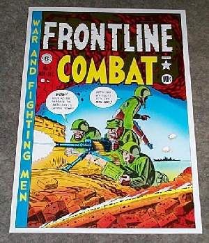 VINTAGE EC COMICS FRONTLINE COMBAT 3 US ARMY WAR POSTER  