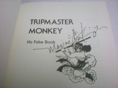 TRIPMASTER MONKEY SIGNED MAXINE HONG KINGSTON 1ST 1989  