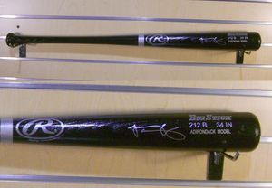 Jacoby Ellsbury signed Baseball Bat COA  