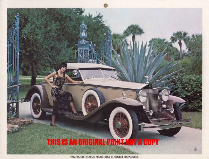   Rolls Royce Phantom II Henley Roadster hard to find classic car print