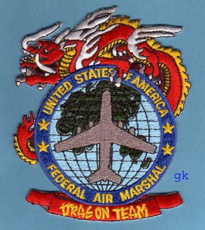 UNITED STATES FEDERAL AIR MARSHAL DRAGON TEAM PATCH.  