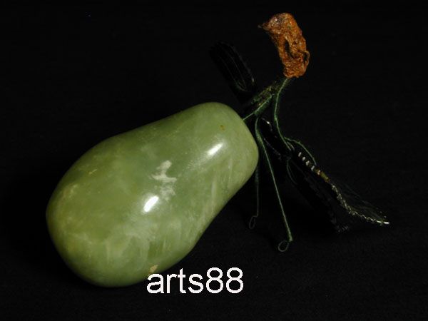 these vintage jade stone fruit pear are an absolutely beautiful color 