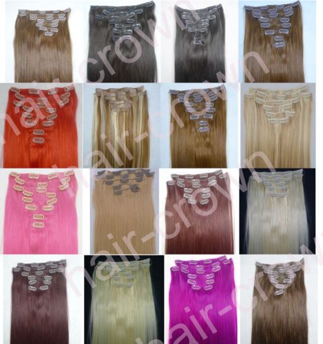   Human Hair Extensions ANY COLOUR ANY LENGTH Full & Half Head UK  