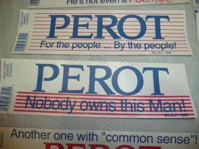 Ross Perot bumper sticker lot President RARE FIND old  