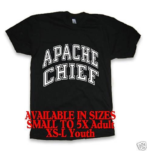 APACHE CHIEF Native American Indian pow wow shirt  