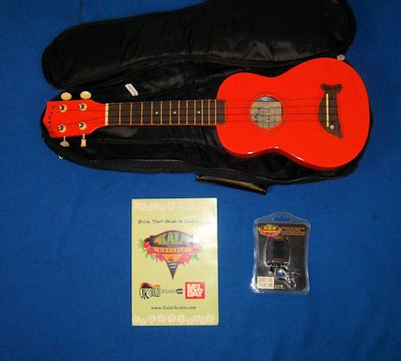 KALA MAKALA DOLPHIN BRIDGE UKULELE OUTFIT ORANGE  