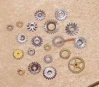 20 Tiny Small Variety STEAMPUNK GEARS Cogs ONLY Mixed Lot Watch Parts 