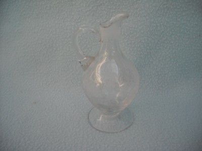 Cambridge Rose Point Cruet No Stopper Glass Etched Vintage Elegant 