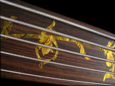 Tree Of Life (Ocher) Fretless Bass Fret Markers Inlay Sticker Decals 