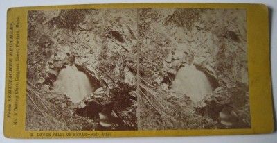 Lower Falls of Bruar Blair Athol SCOTLAND Early Stereoview  