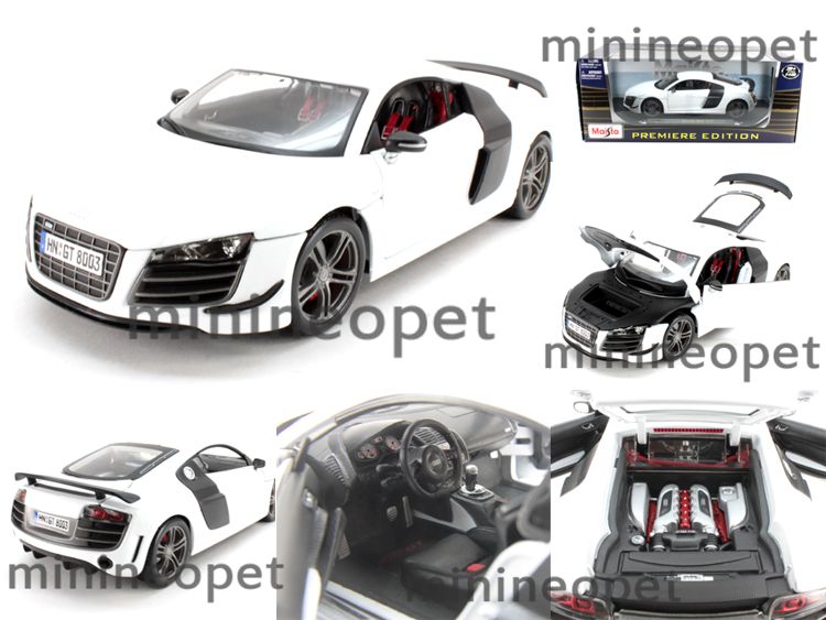 MAISTO AUDI R8 GT 1/18 DIECAST WHITE  