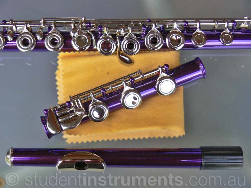 FLUTE Purple 17 Silver Keys OPEN HOLE B Foot ★BRANDNEW★  