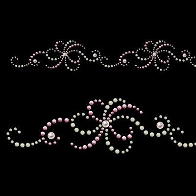 Pattern Iron on Rhinestones Transfer Hotfix Bead 2588  