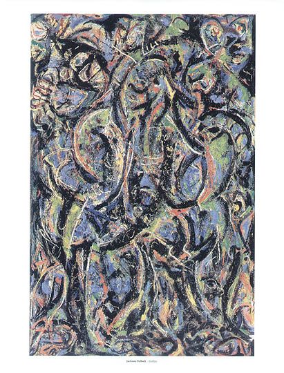 JACKSON POLLOCK gorgeous abstract print GOTHIC  