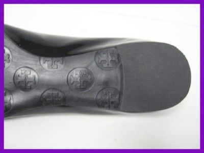 Auth Tory Burch Black Patent Reva Flats US 6.5  