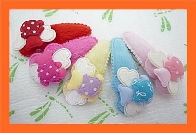 Lovley Five Colors Angel Bear Baby Girls Toddler Hair Clips  