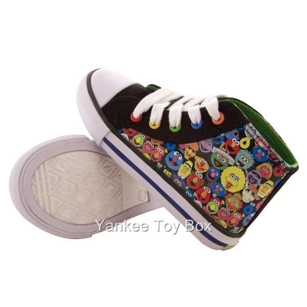 SESAME STREET TODDLER HI TOPS SHOES ELMO BIG BIRD 5 10  