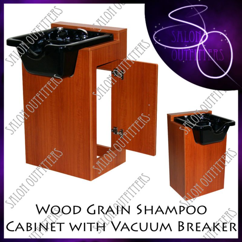 WOOD CABINET ACRYLIC FIBER SHAMPOO BOWL SALON EQUIPMENT  