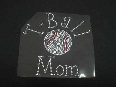 Ball Mom Rhinestone Iron On Transfer Bling  