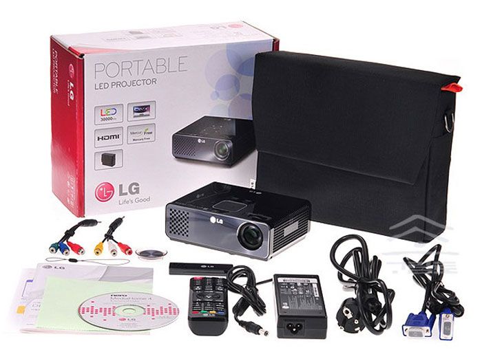 New LG HW300G HW300 DTV HD 300Lumens LED DLNA Projector+Dongle+Bag 