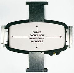 30cm x 15cm (12 x 6) for Barudan 520QS SPACING  