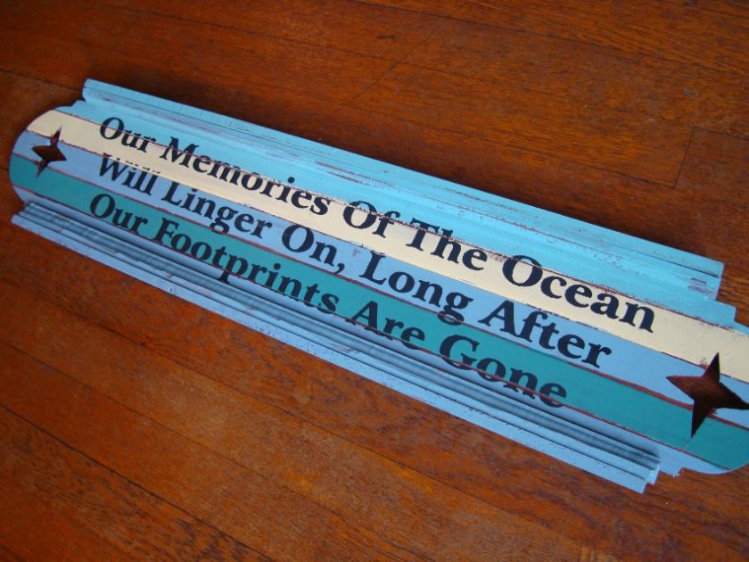   FT Nautical Beach Ocean Decor Tropical Wood Sign Home Decor NEW  