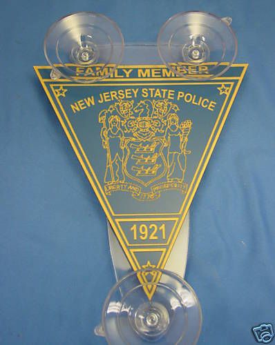 NEW JERSEY STATE POLICE CAR SHEILDS, FAMILY MEMBER 2  