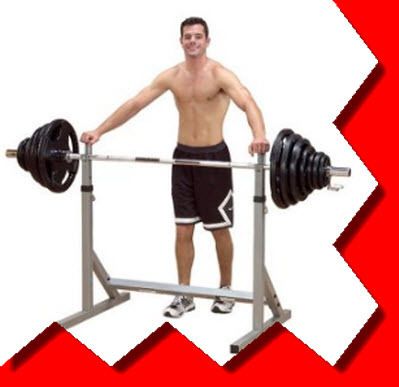 Powerline Adjustable Squat Stands Bench Press Rack Crossfit 4 Incline 