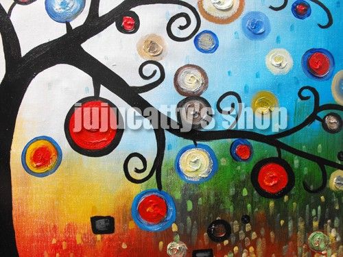 Large Art Modern art canvas Painting the money tree  