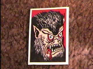 1961 LEAF STICKER SPOOK STORIES WEREWOLF  