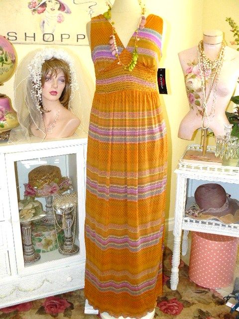 MOROCCAN PRINCESS Exquisite Long MESH MAXI SUNDRESS L  