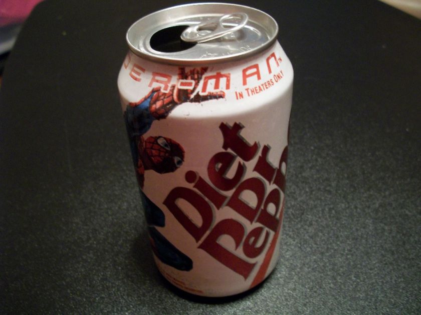 SPIDERMAN DIET DR PEPPER 2002 Marvel 12 OZ CAN (empty)  