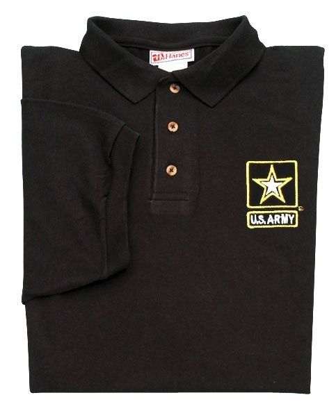 ARMY BLACK POLO SHIRTS EMBROIDERED  