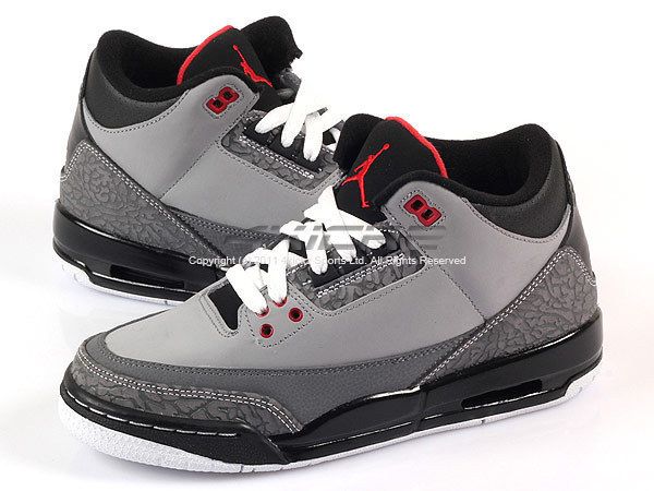   Jordan 3 III Retro (GS) Stealth/Vrsty Red Black Boy 398614 003  