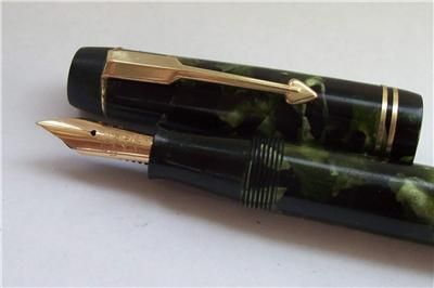 STEPHENS No 270   Leverfill   GREEN MARBLE   C.1945   Original Nib 