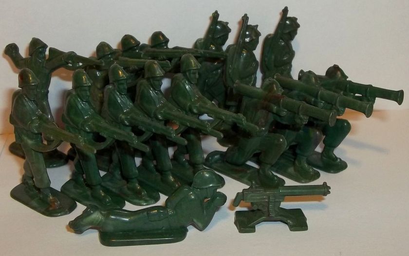 1950s KILTY BONNIE BUILT HARD PLASTIC SEMI FLAT ARMY FIGURES U.S 