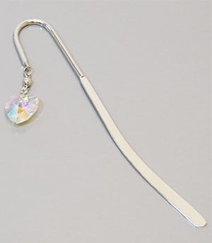   Fashion Hanging Charm Curved Silver Bookmark Book Mark Page Finder